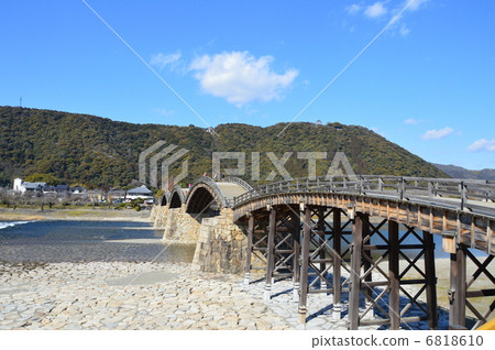 從左岸看到的“金泰橋”（山口縣岩國市岩國市） 6818610