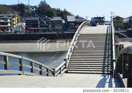 從右岸（岩口縣岩口市岩國縣）看到的“金泰橋” 6818611