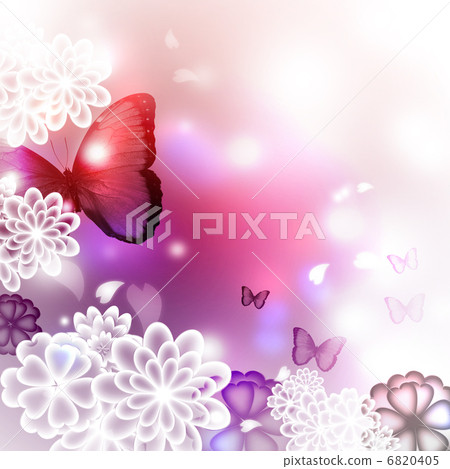 Butterfly and flower background 6820405