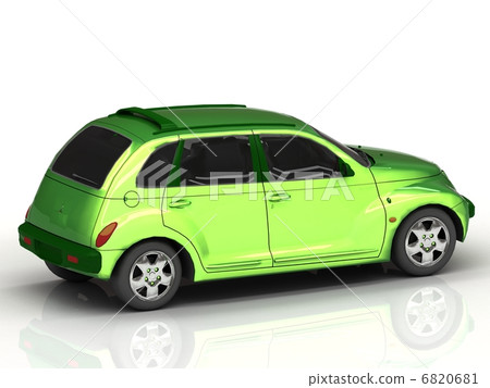 Beautiful green car 6820681