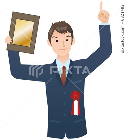 A man rejoicing being rewarded 6821492