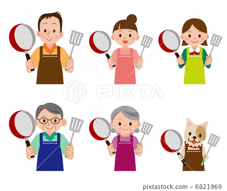A set of people who cook 6821969