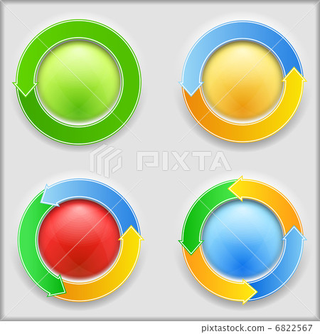 Buttons with arrows - Stock Illustration [6822567] - PIXTA