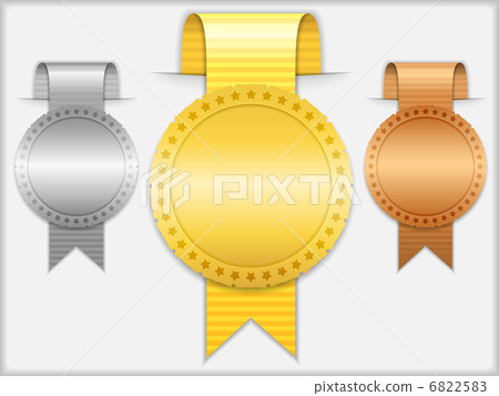 Medals with ribbons 6822583