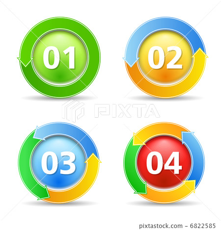 Buttons with numbers 6822585