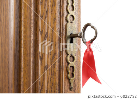 Antique key and ribbon Antique key and ribbon 6822752