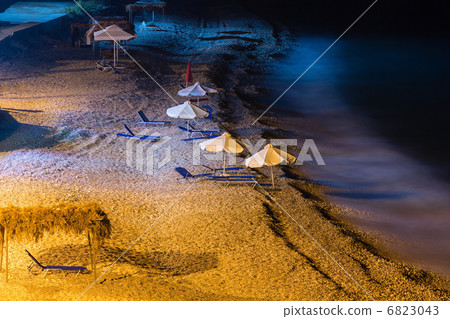Summer beach night view (Albania) 6823043