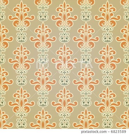 Vector Seamless Floral Wallpaper Pattern 6823589
