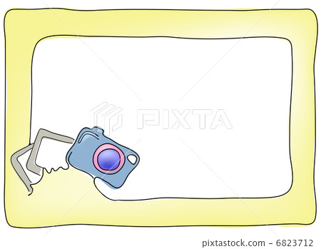 Vector illustration of frame with camera  6823712