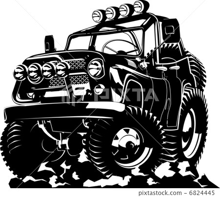 Cartoon jeep - Stock Illustration [6824445] - PIXTA