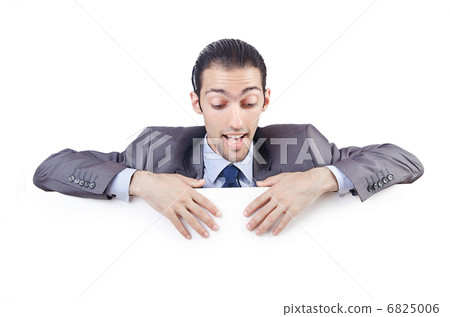 Businessman with blank message 6825006