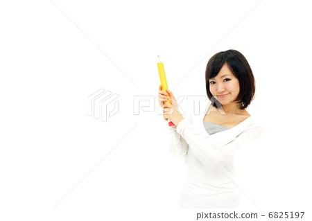A girl with a pencil A girl with a pencil 6825197