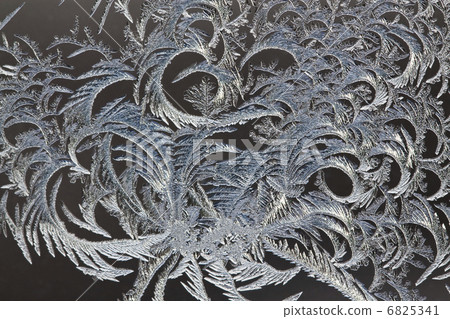 The abstract frosty pattern on glass 6825341