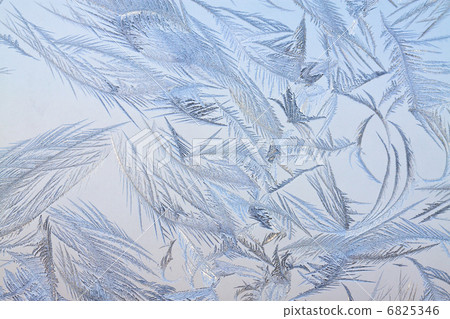 The abstract frosty pattern on glass The abstract frosty pattern on glass 6825346