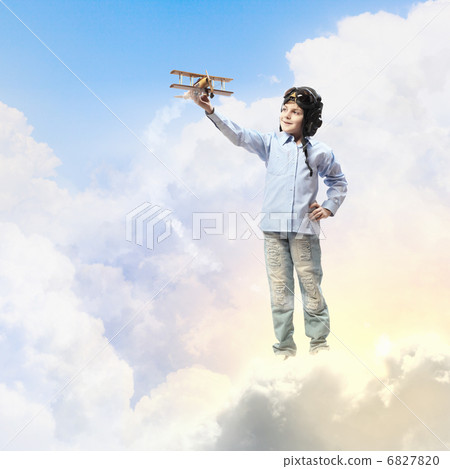Little boy in pilots hat Little boy in pilots hat 6827820