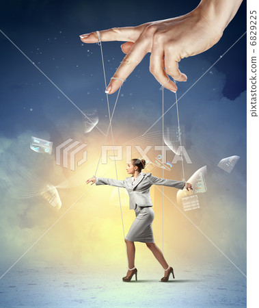 Business woman marionette Business woman marionette 6829225