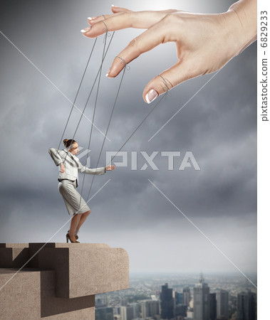 Business woman marionette 6829233