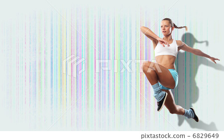 Image of sport woman jumping Image of sport woman jumping 6829649