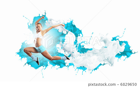 Image of sport woman jumping Image of sport woman jumping 6829650