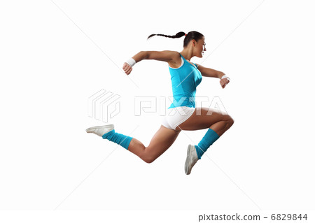 Image of sport woman jumping Image of sport woman jumping 6829844