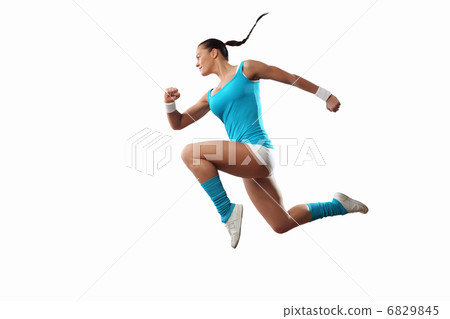 Image of sport woman jumping Image of sport woman jumping 6829845