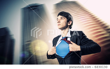 Young superhero businessman 6830130
