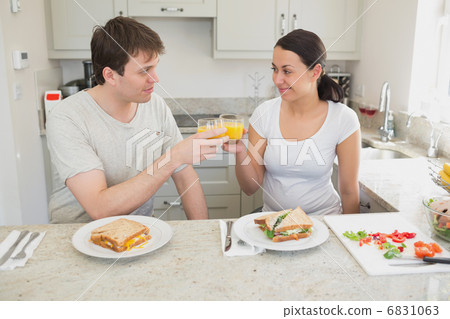 Two people having lunch together Two people having lunch together 6831063