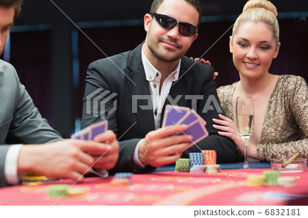 Couple at the poker table Couple at the poker table 6832181