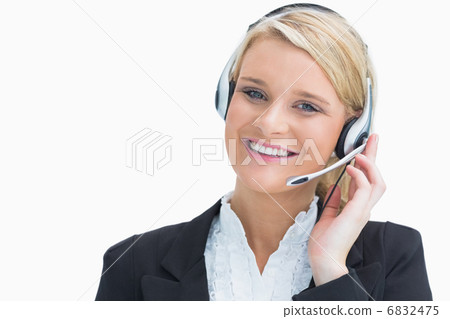 Businesswoman in call centre 6832475