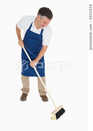 Sweeping man 6832818