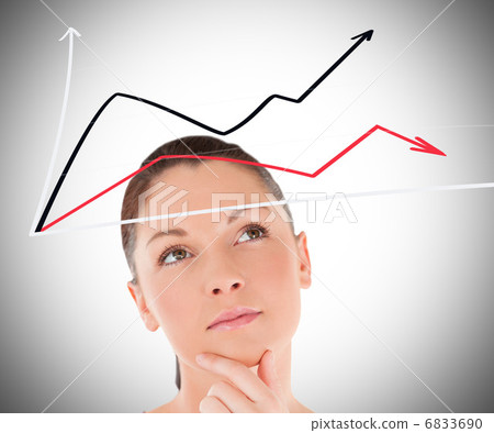 Woman looking at a diagram 6833690