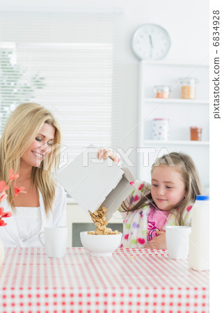 Mother and daughter a breakfast Mother and daughter a breakfast 6834928
