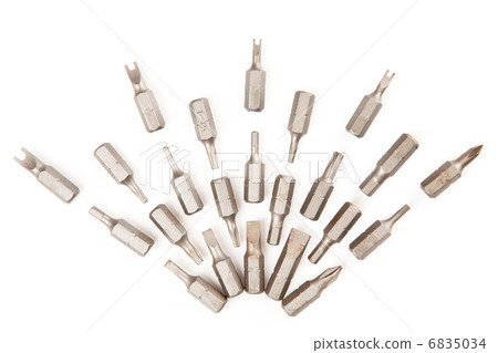 Drill attachments fanned out 6835034