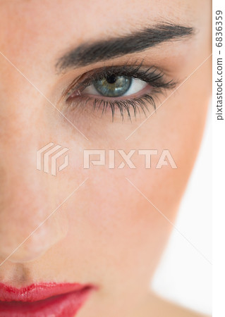Close up of made up face 6836359