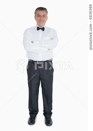 Man in shirt and dickey bow 6836366