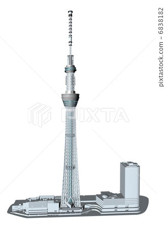 東京天空樹·天空之城（正面·透明背面） 6838182