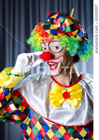 Funny clown in studio shooting 6840007