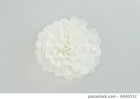 White artificial flower with white back 6840532