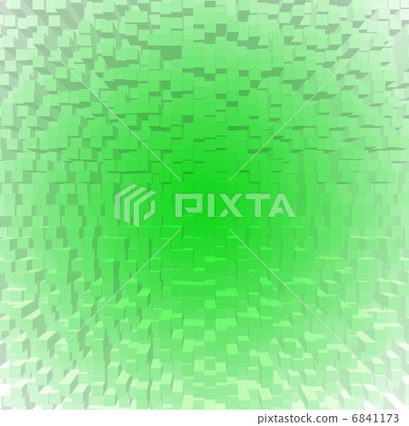 三維綠色馬賽克背景例證 6841173