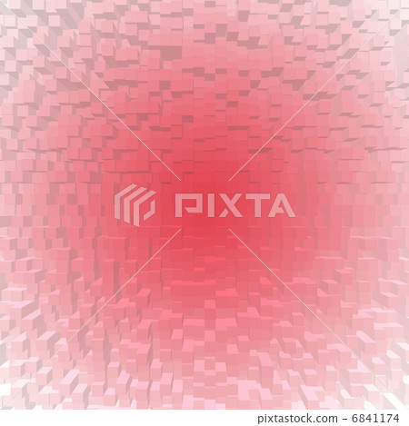 三維紅色馬賽克背景例證 6841174