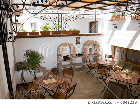 Bulgaria, internal court yard of dwelling 6841229