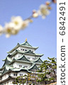 Nagoya castle and white plum 6842491