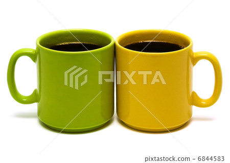 yellow and green mug 6844583