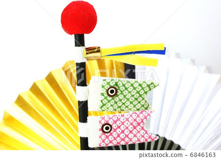 Material of child's day · Carp streamer doll · Horizontal position on gold and silver fans Material of child's day · Carp streamer doll · Horizontal position on gold and silver fans 6846163