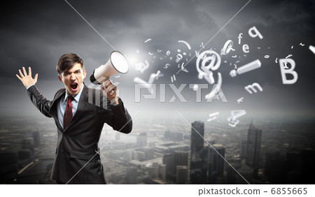 businessman with megaphone 6855665