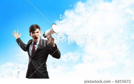 businessman with megaphone 6855672