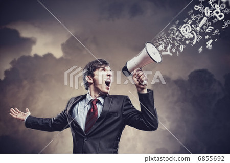businessman with megaphone 6855692