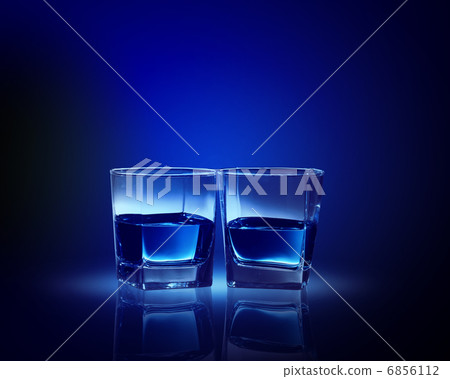 Two glasses of blue liquid Two glasses of blue liquid 6856112