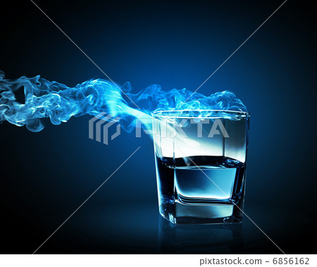 Glass of blue cocktail Glass of blue cocktail 6856162