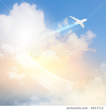 Image of airplane in sky 6857112